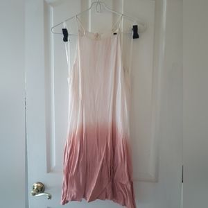 Ombre blush and cream dress